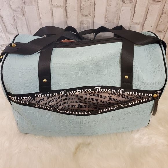 Juicy Couture Our Zip Says It All Blu Duffle Bag - Picture 11 of 15